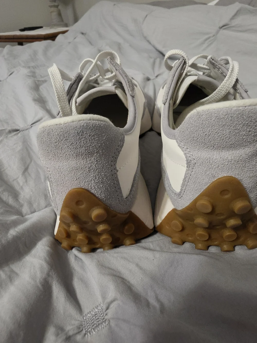 Worn Twice EUC  Wome'sNew Balance White and Light Gray Retro Runner Sneakers